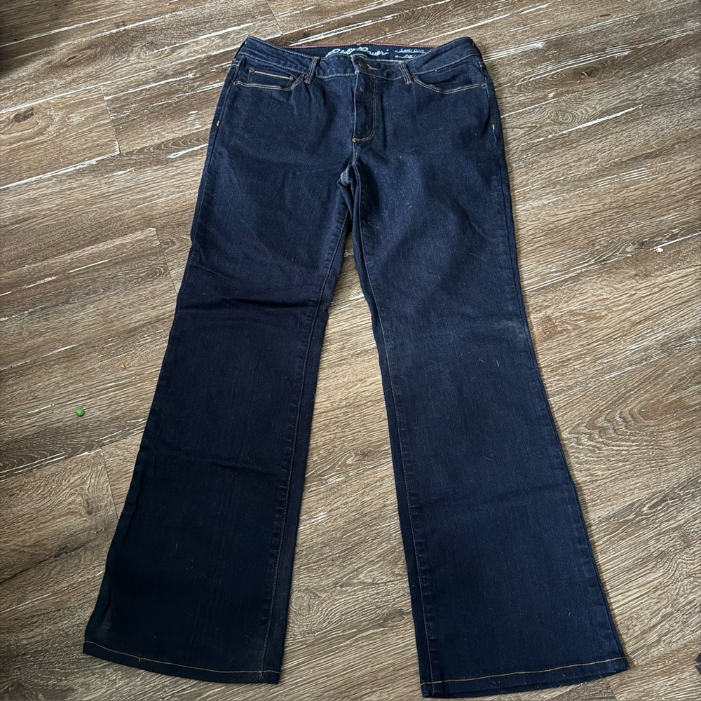 Eddie‎ Bauer Jeans Women’s Size 10 Dark Wash Boot Cut Slightly Curvey